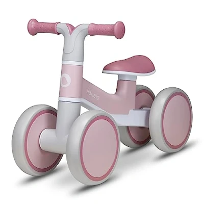 Image of LIONELO VILLY Balance Bike for 1 3 Year old, Lightweight Ride On Toy with 4 Wheels, Non slip Handles, Comfortable Seat, Baby Starter Bike, Toys Toddler Girl or Boy up to 30 kg, Birthday Gift