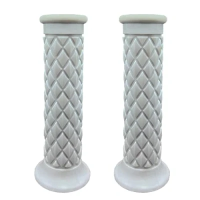 Image of Motorcycle Handlebar Grips Motorbike Hand Grip Universal 7/8 inch 22mm CNC Aluminum Handle Bar Replacement Grey