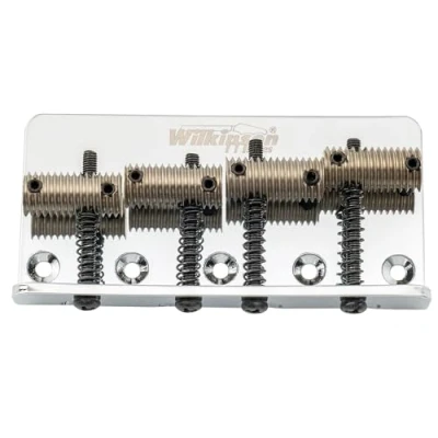Image of Wilkinson WOB41T 57mm(2 1/4 inch) 4 String Bass Bridge Threaded Saddles for Precision/Jazz Bass, Chrome