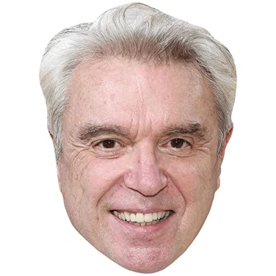 Image of David Byrne (Smile) Celebrity Mask, Flat Card Face, Fancy Dress Mask
