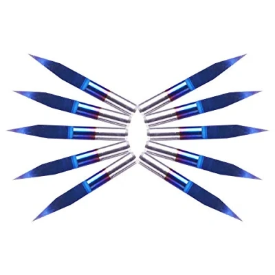 Image of 20 Degree V Groove Bit,0.1mm Carbide PCB Nano Blue Coat Engraving Router Tool Tungsten CNC Bit,1/8 Inch Shank Woodworking