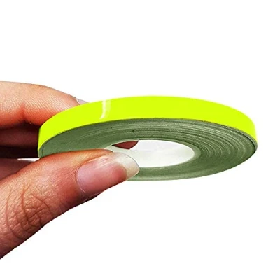 Image of 4R Quattroerre.it 10474 Trim Stripes Adhesive Strips for Cars, Neon Yellow, 5 mm x 10 mt