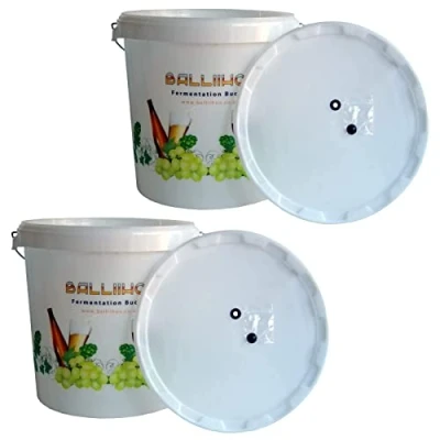 Image of 2 x BALLIIHOO 30 Litre Homebrew and Wine Making Fermentation Bucket with LCD Temperature Indicator