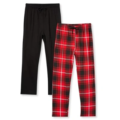Image of FM London 2 Pack Extra Warm Pyjamas for Men Lightweight Mens Pyjama Bottoms, Loungewear, and Nightwear Rich in Cotton, Comfort Fit PJs