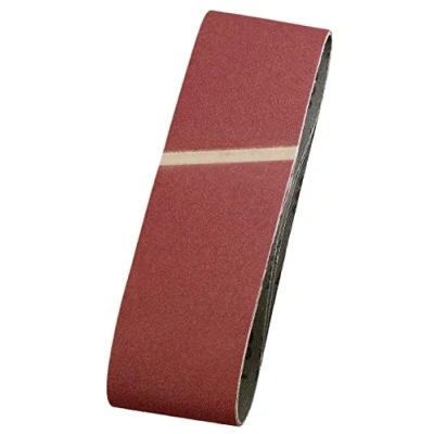 Image of kwb Abrasive Belts 75X533 Mm Made of High Grade Aluminium Oxide with 120 Grit, Special Gluing and Flexible Cotton Cloth for Medium Fine Sanding Wood Metal