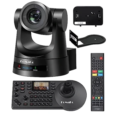 Image of FoMaKo HDMI PTZ Camera Kits Bundle, 30x Optical Zoom,True to Life Colors, PoE, for Church Services Worship Education vMix OBS Wirecast (FMK30SDI+KC608 Pro)