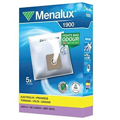 Image of Menalux 1900 Pack of 5 Dustbags, 1 Motor Filter and Micro