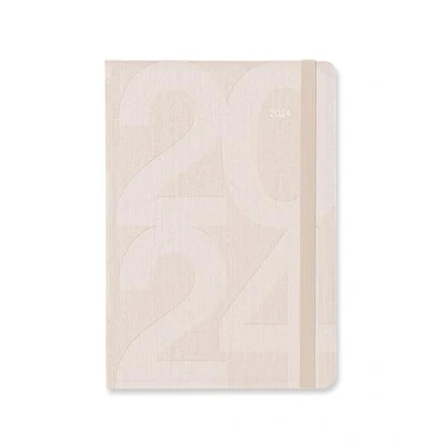 Image of Letts Block A5 week to view 2024 diary sand