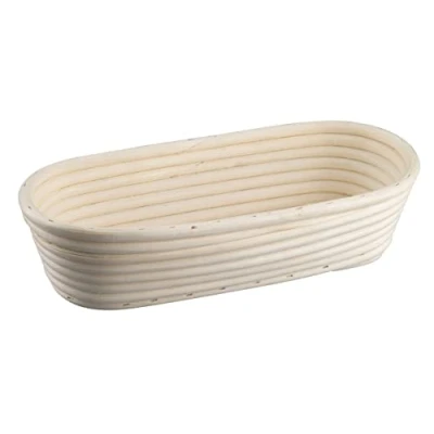 Image of Zenker Proofing Basket Oblong 30 cm Natural Rattan for Homemade Bread Provides Dough with Oxygen Loose and Airy Breads