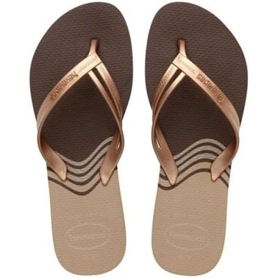Image of Havaianas Elegance Print, Dark Brown, 6.5/7