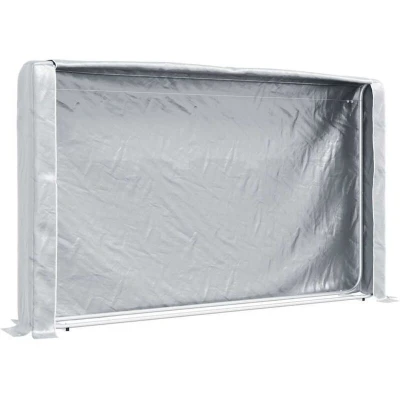 Image of vidaXL Firewood Rack with Rain Cover 250x25x150 cm Galvanised steel