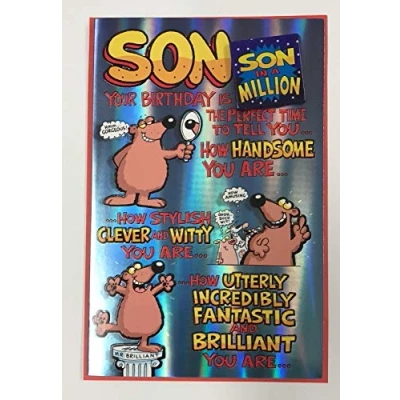 Image of Son in a Million, (Humour) Birthday Greetings Card