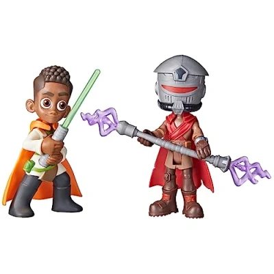 Image of Star Wars Pop Up Lightsaber Duel, Kai Brightstar &amp; Taborr Action Figures, 4&quot; Scale Toys for Kids