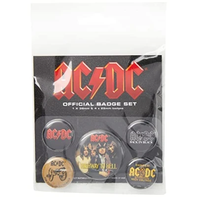 Image of Pyramid International AC/DC Logo Badge, Multi Colour, 10 x 12.5 1.3 cm