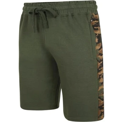 Image of KAM (KBS3303 Kbs Mens Camo Panel Big Size Jog Shorts in Khaki 8XL