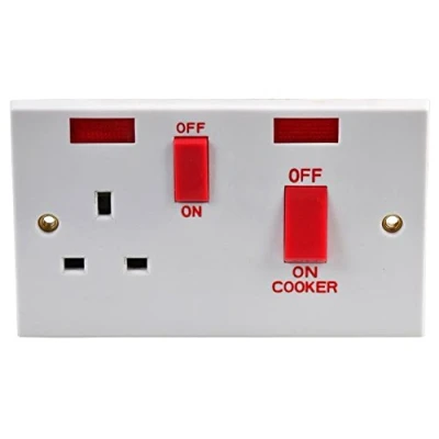 Image of Pro Elec 95288 N 45A DP Cooker Control Switch and Socket with Neon