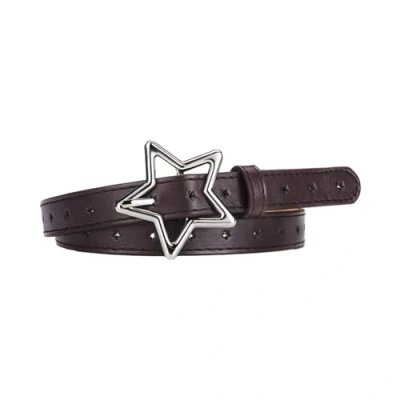 Image of Fashion Hot Girls Waist Belt With Alloy Star Buckle Harajuku Color Y2k Coat Dress Ladies Thin Formal Waistband Adjustable Belts For Men Women