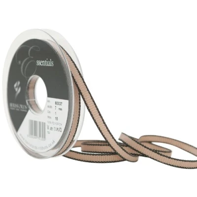 Image of Berisfords 7 mm Hopsack Ribbon, Black
