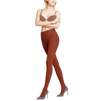 Image of FALKE Women&#039;s Pure Matt 50 DEN W TI Semi Opaque Plain 1 Pair Tights, Orange (Terra 8829), M