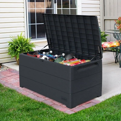 Image of 4&#039;3 x 2&#039;4 Saffron Durabox 416L Plastic Garden Storage Box (1.3m 0.7m)
