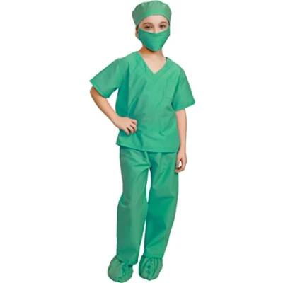 Image of Dress Up America Doctor Scrubs For Kids Green And Nurse Costume Children Role Play