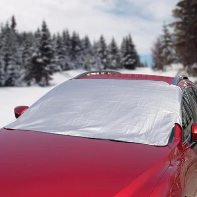 Image of Goodyear Magnetic Windscreen Cover durable Weatherproof Car Shield Easy Installation Universal Fit Protects From Snow, Ice, And Sun Damage Quick Removal &amp; Storage Ideal For All Seasons
