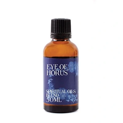 Image of Mystix London Eye of Horus Spiritual Pure &amp; Natural Essential Oil Blend 50ml for Diffusers, Aromatherapy Massage Blends Perfect as a Gift Vegan, GMO Free