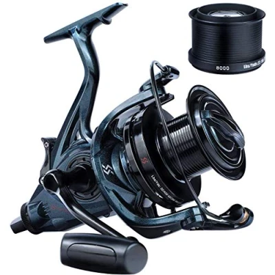 Image of Sougayilang Carp Fishing Reel, Ultra powerful Smooth Spinning Reel 13+1BB Metal Body 9000/10000/12000 Surf Reels for Saltwater and Freshwater 12000