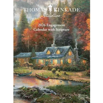 Image of Thomas Kinkade Studios 2026 Monthly/Weekly Engagement Calendar with Scripture