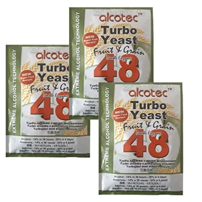 Image of 3X Alcotec 48 Fruit &amp; Grain Turbo Yeast 20% ABV with Double Enzyme