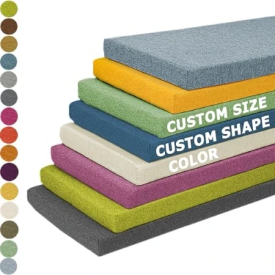 Image of Hruile Customized Size Shape Garden Patio Bench Pads, Washable Home Furniture Sofa Seat Pads Bay Window Tatami Kitchen Restaurant Cushions for Indoor Decor(3cm thick)