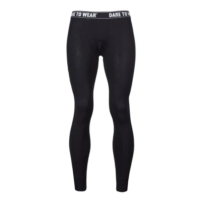 Image of Mens 1 Pack SOCKSHOP Dare to Wear Lightweight Long Johns Black Small