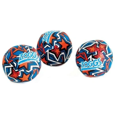 Image of Zoggs Kids Water Friendly Splash Neoprene Covered Balls Orange/Blue with Star Print, 3.5 inch each