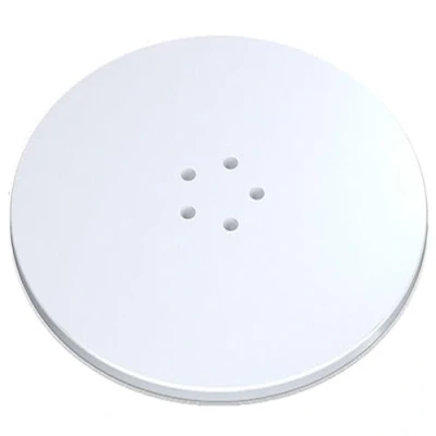 Image of SPARES2GO 110mm Luxury Plug Cover for Shower Trap with 90mm Tray (Matt White)