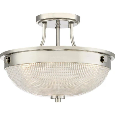 Image of Mantle 2 Light Semi Flush Polished Nickel, E27