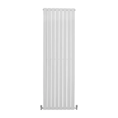 Image of Designer Radiators 180 x 56cm Flat Panel Modern Central Heating Gloss White Vertical Column Double Wall Mounted Slimline Kitchen Living Room Bathroom Commercial Cleaning Brush &amp; Fixing Kit