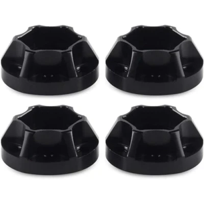 Image of INJORA RC Car 12mm Hex Hub Metal Accessories Set 4pcs for 1/10 Crawler 1.9inch or 2.2inch Wheel Rim Axial SCX10 Traxxas TRX4 D90 (Black 9mm)
