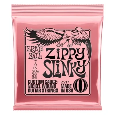Image of Ernie Ball Zippy Slinky Nickel Wound Electric Guitar Strings 7 36 Gauge