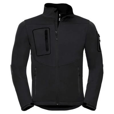 Image of Russell Athletic Mens Sports Soft Shell Jacket (Black) Size 2XL