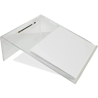 Image of Premium Clear Acrylic Ergonomic Writing Slope, Anti Slip, Extra Wide, 20 Degree Angle Improve Posture, with Pen Holder