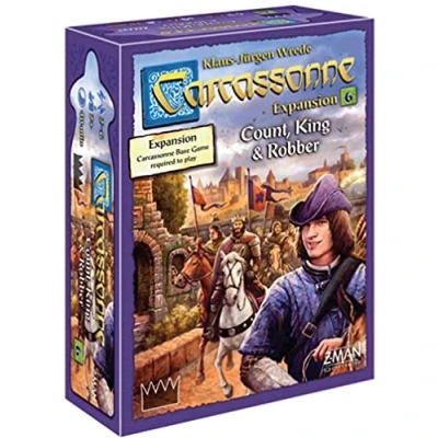 Image of Z Man Games Carcassonne Count, King &amp; Robber Board Game EXPANSION 6 Ages 7 and up 2 Players 45 Minutes Playing Time