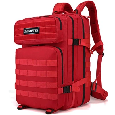 Image of Doshwin 40L Military Backpack Tactical Army Assault Pack Molle Camo Rucksack for Camping Trekking Travel Hiking (Red)