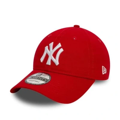 Image of New Era York Yankees MLB League Essential Red Adjustable 9Twenty Cap