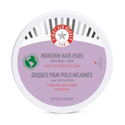 Image of First Aid Beauty Ingrown Hair Pads with BHA&amp;AHA 28