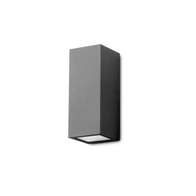 Image of Cube 2 Light Outdoor Wall Black IP44