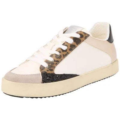 Image of Geox Women&#039;s D Blomiee I Sneaker, Optic White Mud, 5 UK