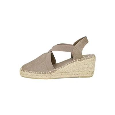 Image of Toni Pons Women&#039;s Cotton Espadrille TER Taupe, 4 UK 37 EU