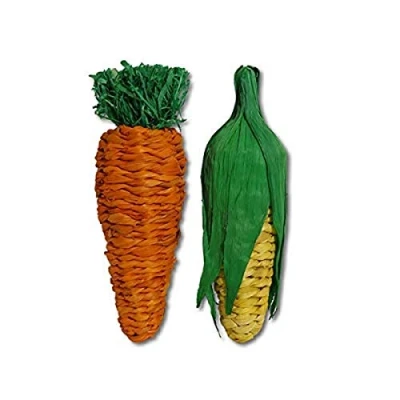 Image of Rosewood Boredom Breaker Jumbo Play Veg Carrot &amp; Corn, Rabbit Toy for Small Animals