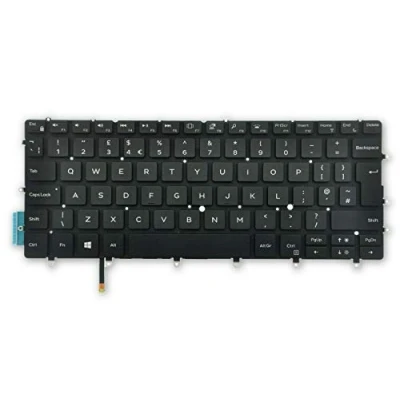 Image of Genuine Dell UK English Backlit Laptop Keyboard for: XPS 13 9380 9370: 82FHM