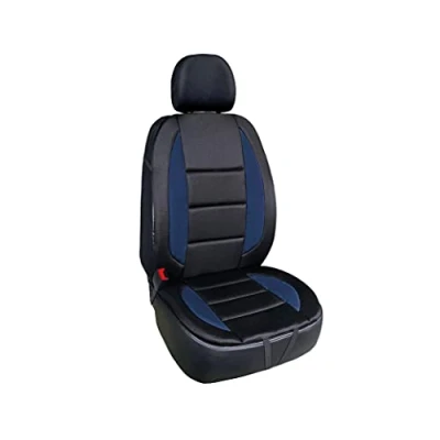 Image of Streetwize Maryland Padded Front Car Seat Cushion Black and Blue Non Slip, Protector, Universal For All Cars (SWSC88)